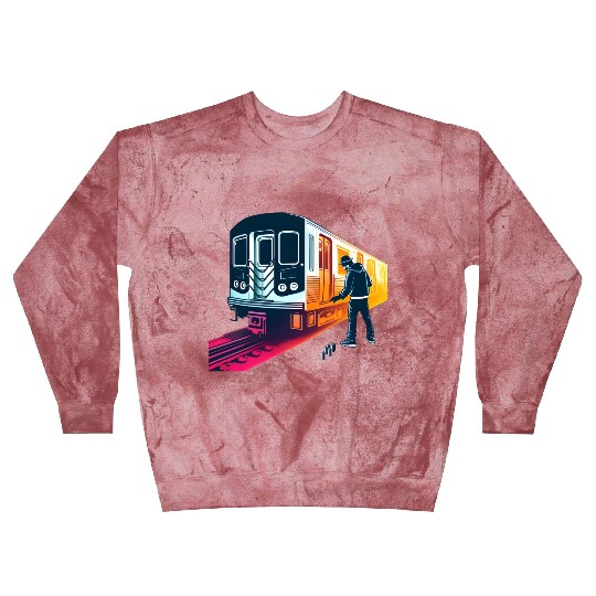 AI Teen at Subway Layup Masked Blast Sweatshirts