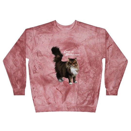Love is Maine cat Blast Sweatshirts