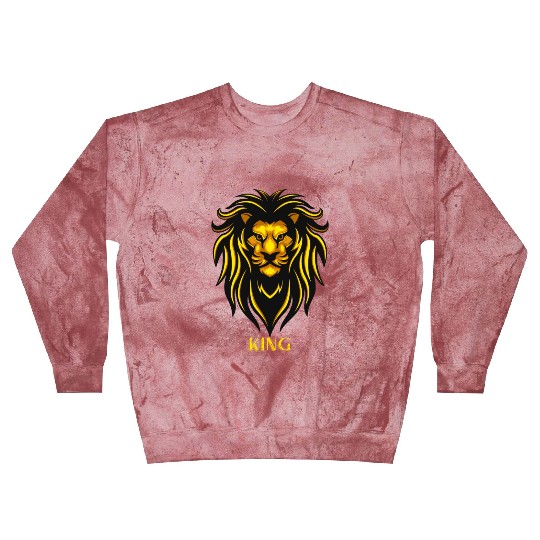 Black Yellow Lion Illustrative Blast Sweatshirts