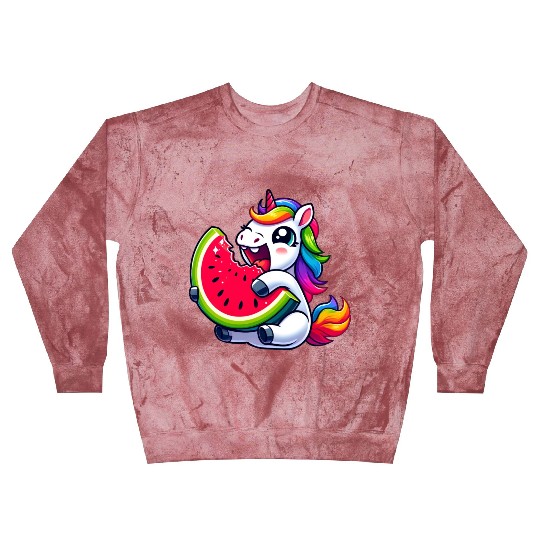 Unicorn Watermelon Summer Design Blast Sweatshirts