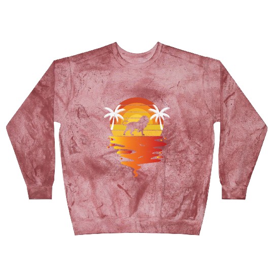 Lion Blast Sweatshirts retro sunset 70s vintage zookeeper Lion