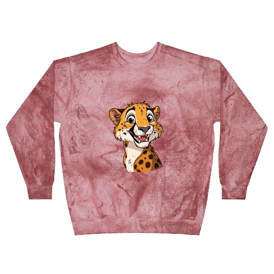 Charming Smiling Cheetah Portrait Blast Sweatshirts
