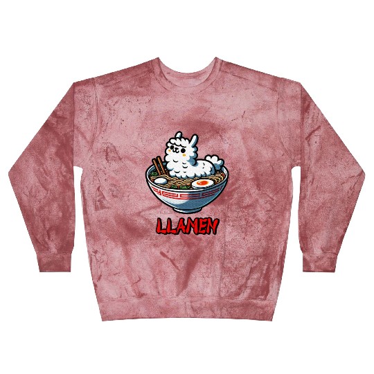 Llamen Noodles Chinese Food Alpaca Llama Lover Blast Sweatshirts
