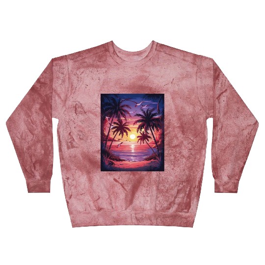 summer beach "Tropical Twilight Serenity" Blast Sweatshirts