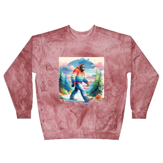 Bฺigfoot Wilderness Wanderer: Retro Ramble Blast Sweatshirts