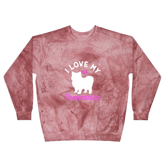 Dog Silhouette Pet Puppy I Love My Pomeranian Blast Sweatshirts