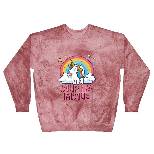 Alpha Male Unicorn Rainbow Blast Sweatshirts
