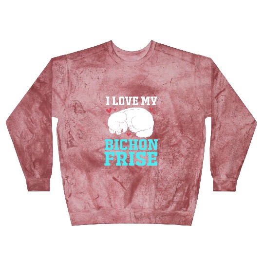 Dog Owner Pet Lover I Love My Bichon Frise Blast Sweatshirts