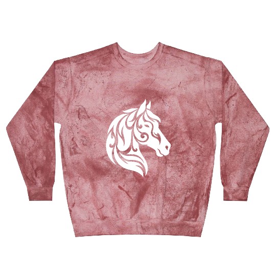 Tribal Horse Head Portrait Elegant Tattoo Blast Sweatshirts