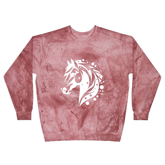 Horse Head Vintage Tribal Portrait Pony Tattoo Blast Sweatshirts