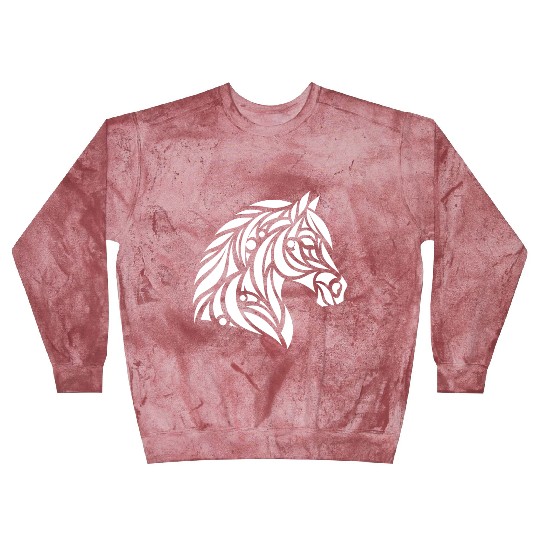 Elegant Tribal Horse Head Portrait Pony Tattoo Blast Sweatshirts
