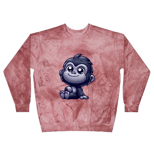 Cute monkey chimpanzee gorilla peaceful happy Blast Sweatshirts