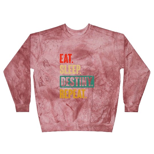 Eat Sleep Destiny Repeat Video Games Gaming Gift Blast Sweatshirts