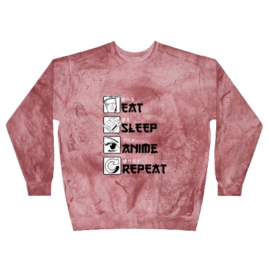 Eat Sleep Anime Repeat Anime Lovers Gifts for Men Blast Sweatshirts
