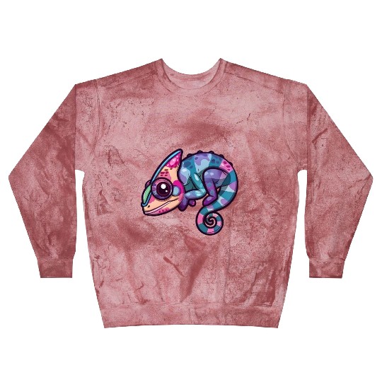 Colorful Chameleon Fantasy Creature Enchantment Blast Sweatshirts