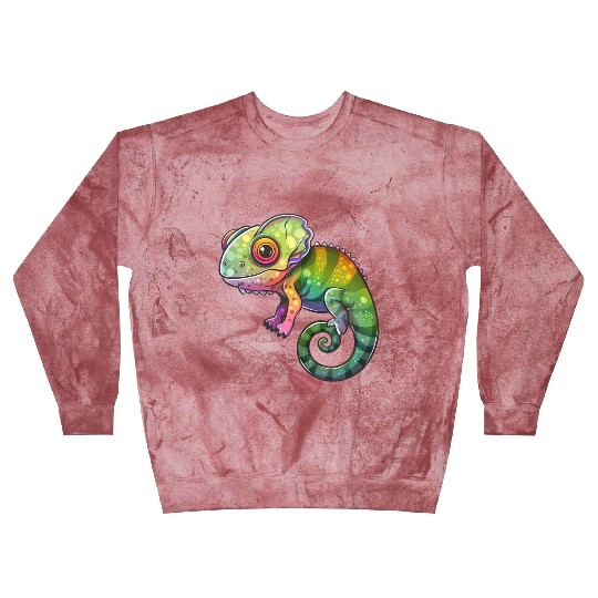 Colorful Chameleon Fantasy Creature Blast Sweatshirts