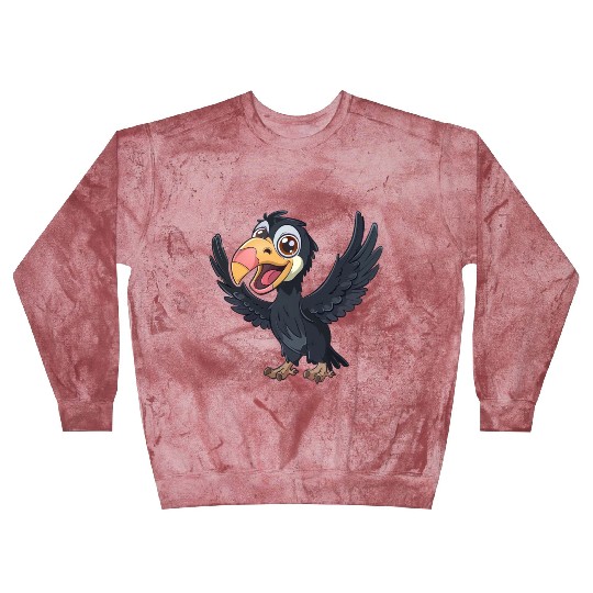 Joyful California Condor Cartoon Character Blast Sweatshirts
