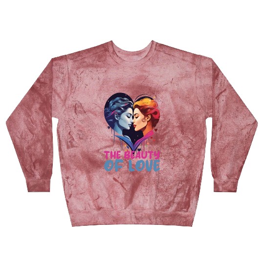 THE BEAUTY OF LOVE, TWO LESBIAN WOMEN KISSING Blast Sweatshirts