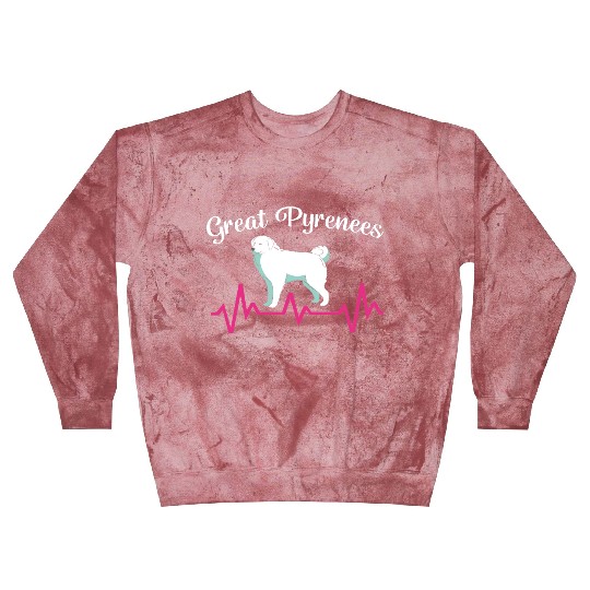 Pet Lover Great Pyrenees Dog Heartbeat Blast Sweatshirts