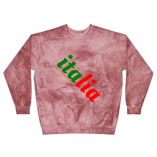 Vibrant Italian Flag Typography Blast Sweatshirts