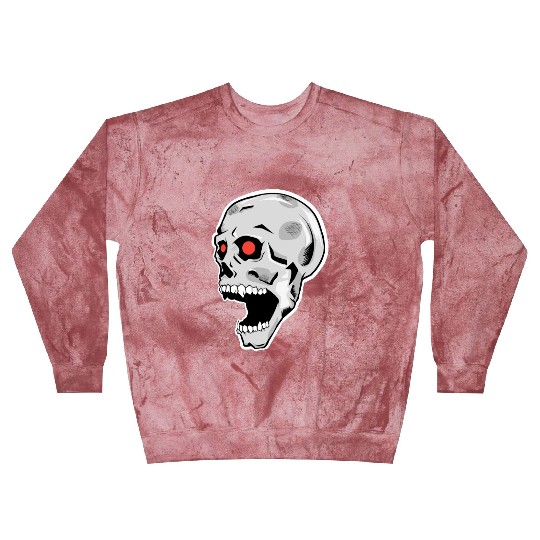 the silver skull looks up Blast Sweatshirts