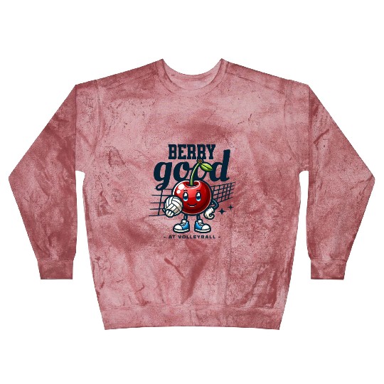 Berry Good at Volleyball - Cherry Character Design Blast Sweatshirts