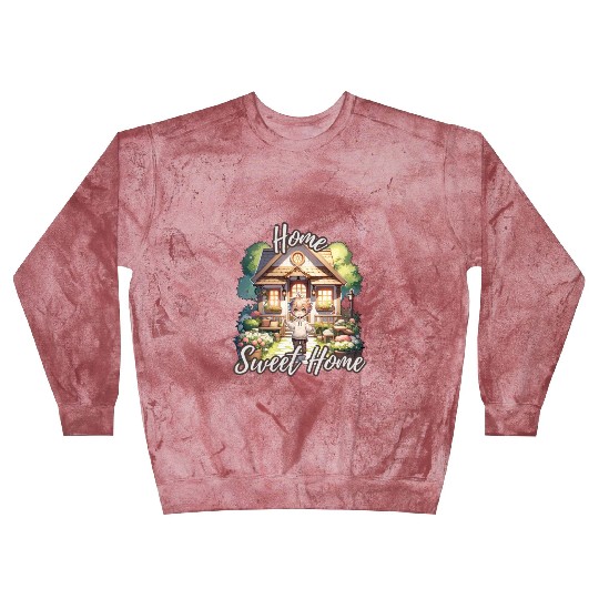 Home Sweet Home House Cabinand Person Waving 1 Blast Sweatshirts