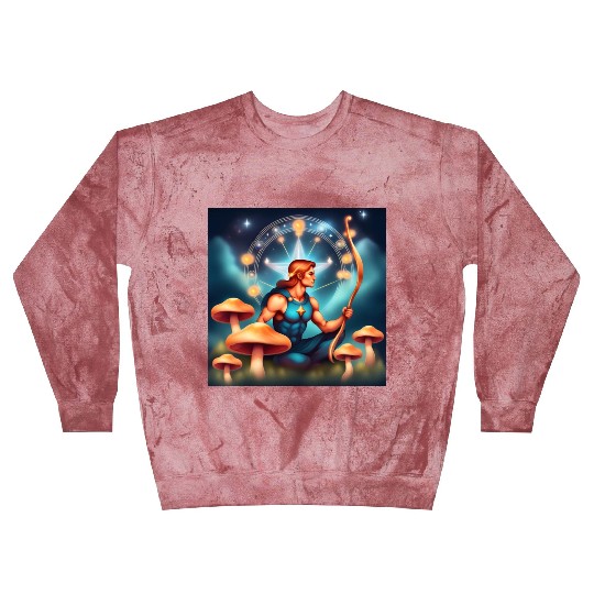 Sagittarius zodiac sign with mushrooms Blast Sweatshirts