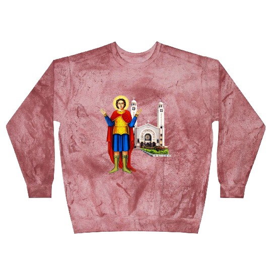 Saint Mina and his Monstary. Coptic church. Blast Sweatshirts