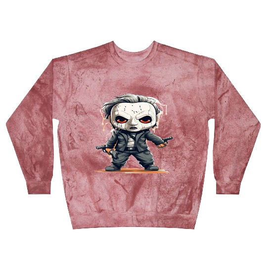 Chibi Horror Icon - Cute yet Deadly Masked Charact Blast Sweatshirts