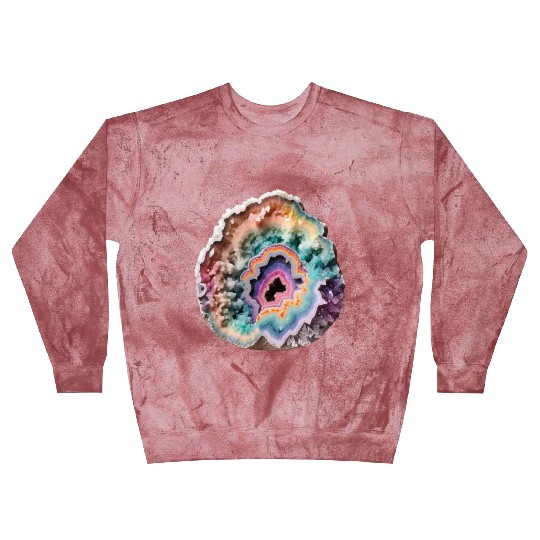 Fantasy Pastel Rainbow Geo Stone Crystal Blast Sweatshirts