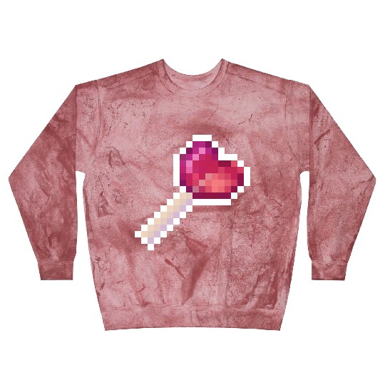 Pixel Art Sprite Cute Heart Lollipop Blast Sweatshirts