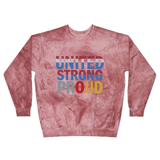 Patriotic United Color Block Design Blast Sweatshirts