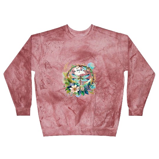 One day at a time dragonfly floral Blast Sweatshirts