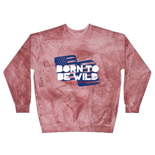 Born To Be Wild Raised To Be Free 4th of July Blast Sweatshirts