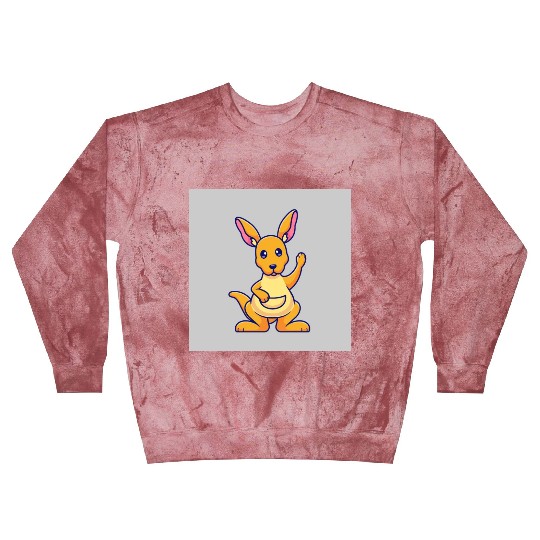 Cute Kangaroo Waving Hand: Cartoon Vector Icon Ill Blast Sweatshirts