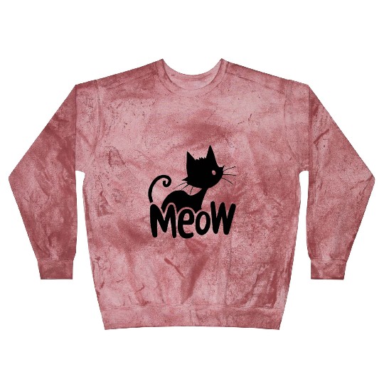 Charming Meow Cat Print Blast Sweatshirts