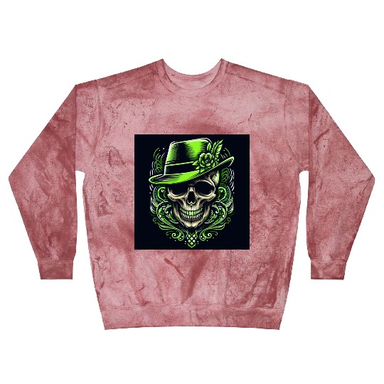 green skeleton in neonic style Blast Sweatshirts