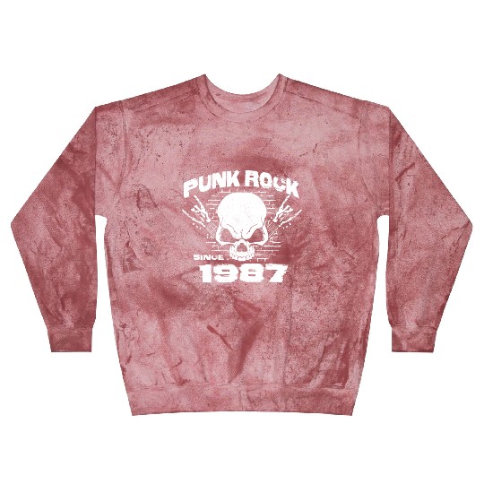 Punk Rock Since 1987 - Skull Rock Hands 37th Blast Sweatshirts