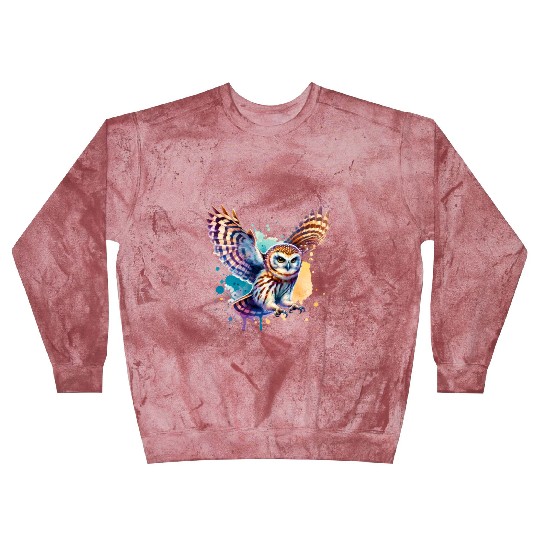 Barking Owl in Flight Blast Sweatshirts