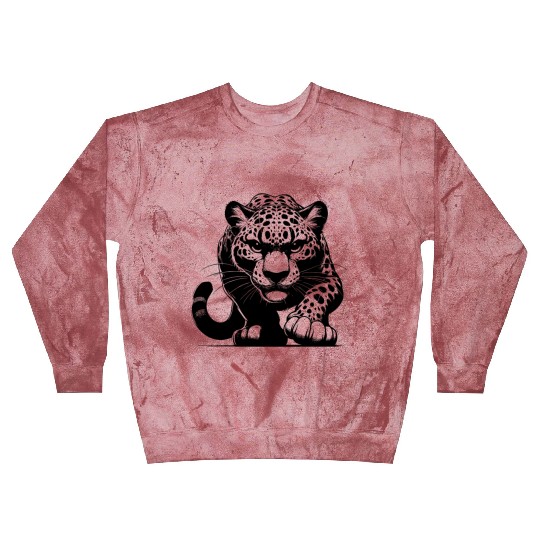 Elegant Wild Leopard On The Hunt Blast Sweatshirts