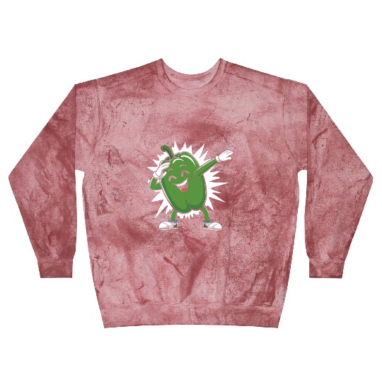 Green Bell Pepper Dabbing Blast Sweatshirts