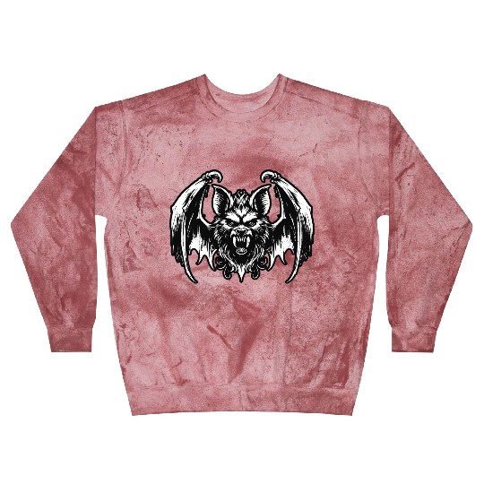 Dark Art Bat Beast with Wings Animal Horror Grunge Blast Sweatshirts