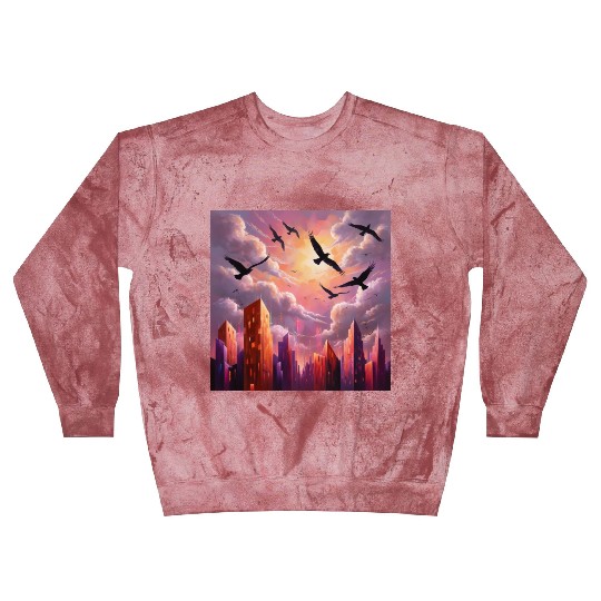 Geometric Twilight City Blast Sweatshirts
