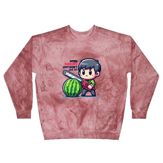 Cutting Watermelon - Melon Chainsaw Blast Sweatshirts