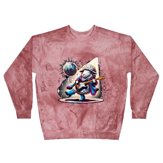 Disco Ball Guitar Sheep Blast Sweatshirts