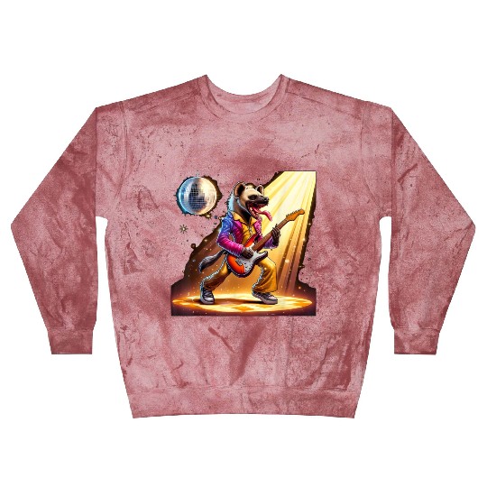 Disco Ball Guitar Hyena Blast Sweatshirts