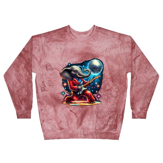 Disco Ball Guitar Elephant Blast Sweatshirts