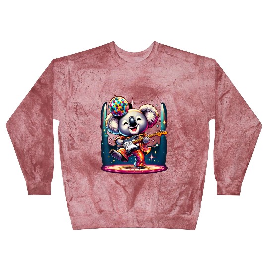 Disco Ball Guitar Koala Blast Sweatshirts