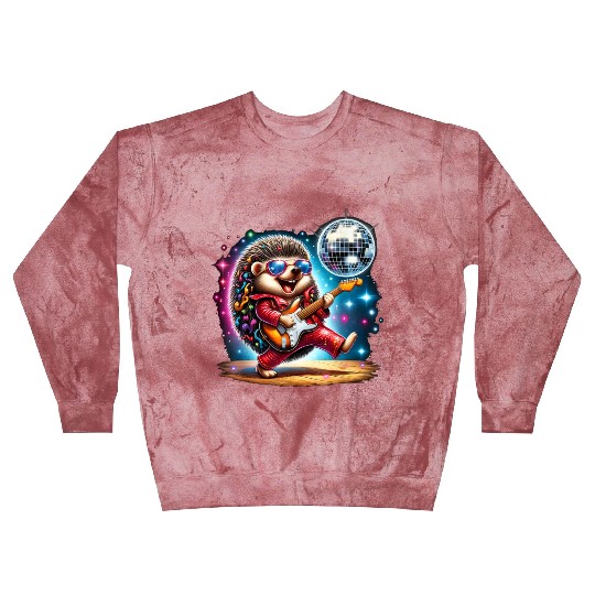 Disco Ball Guitar Hedgehog Blast Sweatshirts